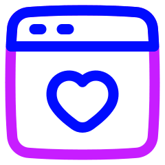 Browser Favorite Heart Icon from Plump Neon Set