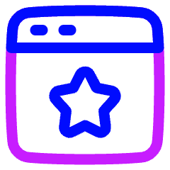 Browser Favorite Star Icon from Plump Neon Set