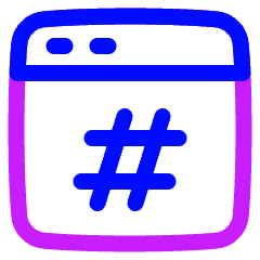 Browser Hash Icon from Plump Neon Set