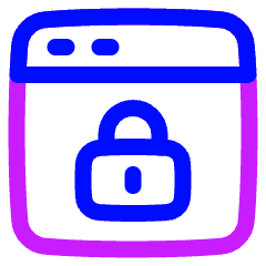 Browser Lock Icon from Plump Neon Set