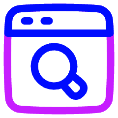 Browser Search Icon from Plump Neon Set