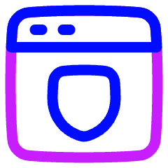 Browser Shield Icon from Plump Neon Set
