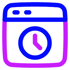 Browser Time Icon from Plump Neon Set