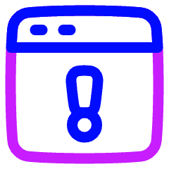 Browser Warning Icon from Plump Neon Set