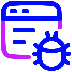 Bug Virus Browser Icon from Plump Neon Set