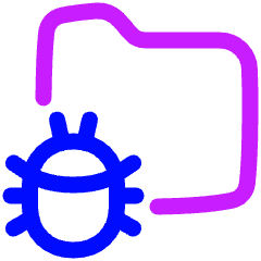 Bug Virus Folder Icon from Plump Neon Set