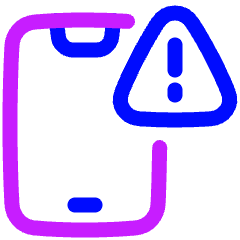 Threat Phone Icon from Plump Neon Set