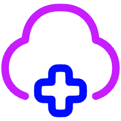 Cloud Add Icon from Plump Neon Set