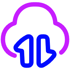 Cloud Data Transfer Icon from Plump Neon Set
