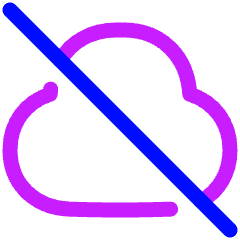 Cloud Off Icon from Plump Neon Set