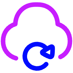 Cloud Refresh Icon from Plump Neon Set