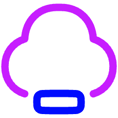 Cloud Remove Icon from Plump Neon Set