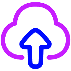 Cloud Upload Icon from Plump Neon Set