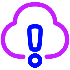 Cloud Warning Icon from Plump Neon Set