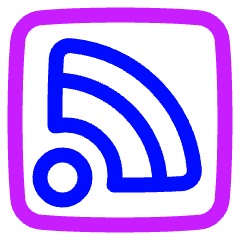 Rss Square Icon from Plump Neon Set