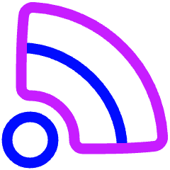 Rss Symbol Icon from Plump Neon Set