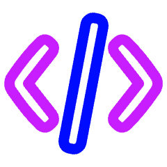 Code Bracket Icon from Plump Neon Set