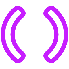 Round Brackets Icon from Plump Neon Set