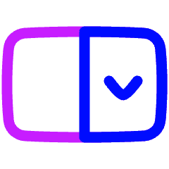 Drop Down Menu Icon from Plump Neon Set