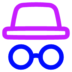 Incognito Mode Icon from Plump Neon Set