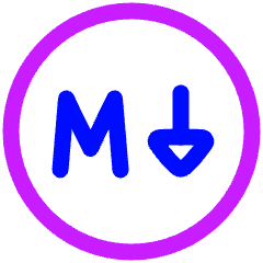 Markdown Circle Programming Icon from Plump Neon Set