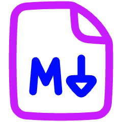 Markdown Document Programming Icon from Plump Neon Set