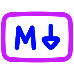 Markdown Rectangle Programming Icon from Plump Neon Set