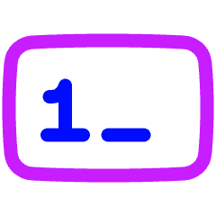 Number Field Icon from Plump Neon Set