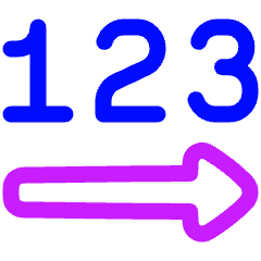 Steps Number Icon from Plump Neon Set