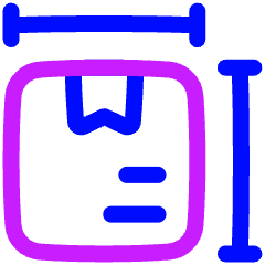 Package Dimension Icon from Plump Neon Set