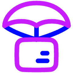 Parachute Drop Icon from Plump Neon Set