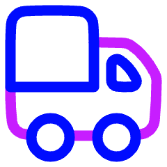 Shipping Truck Icon from Plump Neon Set