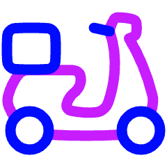 Transfer Motorcycle Icon from Plump Neon Set