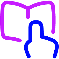 Book Reading Icon from Plump Neon Set