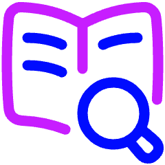 Definition Search Book Icon from Plump Neon Set