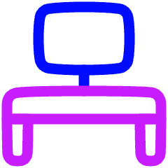 Workspace Desk Icon from Plump Neon Set