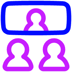 Group Meeting Call Icon from Plump Neon Set