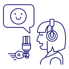 Podcast Happy 4 Illustration from UX Line Set