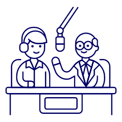 Podcast Inreview 1 Illustration from UX Line Set