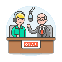 Podcast Inreview 1 Illustration from UX Colors Set