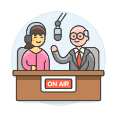 Podcast Inreview 3 Illustration from UX Colors Set