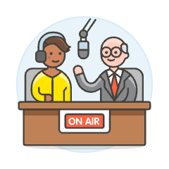 Podcast Inreview 4 Illustration from UX Colors Set
