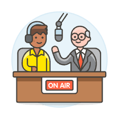 Podcast Inreview 6 Illustration from UX Colors Set
