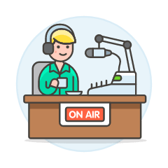 Podcast On Air 1 Illustration from UX Colors Set