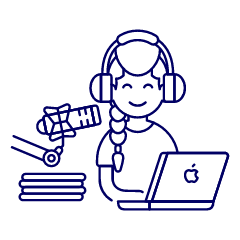 Podcast Radio 6 Illustration from UX Line Set