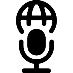 Microphone Podcast International Icon from Ultimate Bold Set