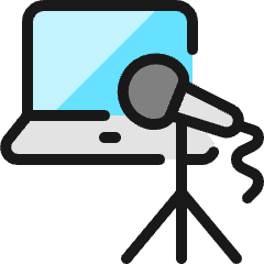 Microphone Podcast Laptop Icon from Ultimate Colors Set