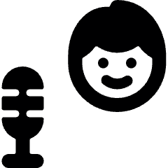 Microphone Podcast Man Icon from Ultimate Bold Set