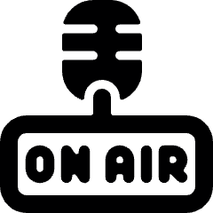 Microphone Podcast On Air Icon from Ultimate Bold Set