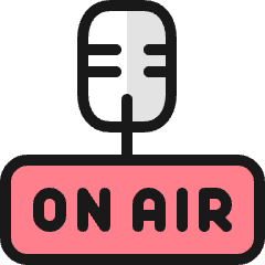 Microphone Podcast On Air Icon from Ultimate Colors Set